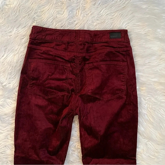 PAIGE Hoxton Ultra Skinny Velvet Corduroy Pants Dark Currant Women’s  27 - Picture 12 of 13